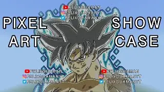 Minecraft Pixel Art Showcase - Goku Mastered Ultra Instinct (Dragon Ball Super)