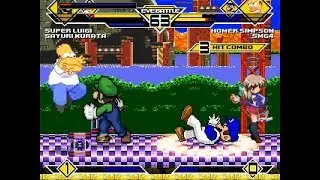 SK MUGEN - Super Luigi & Sayuri Kurata vs Homer Simpson & SMG4