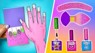 Paper Doll Total Makeover || Fantasy Paper Manicure Design || Makeup Tutorial