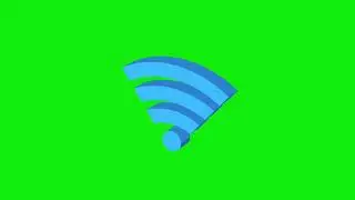 Logo of wifi on a Green paper