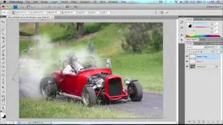 Photoshop tutorial: How to make smoke for a burnout/wheelspin effect.