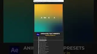 After Effects - Animated Text Presets - Opacity Flicker In #aftereffects #motiondesign #shorts