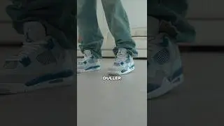 Wearing the Jordan 4 Military Blue