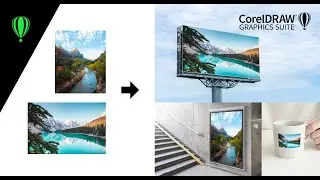 CorelDRAW tutorial - how to fill the mockup with bitmap image
