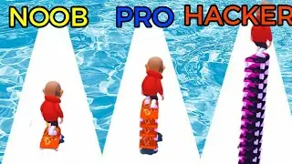 NOOB vs PRO vs HACKER in Doggface: Skate and Stack