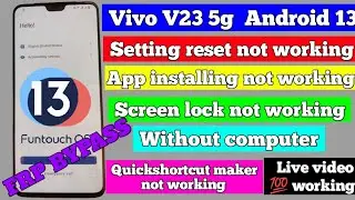 Vivo V23 5g frp bypass android 13 latest security vivo V23 5g frp Android version 13 without PC 2023
