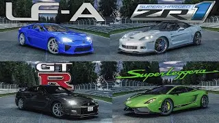 LFA vs ZR1 vs GT-R vs Gallardo | Nürburgring Race | Assetto Corsa | T300 RS GT | 2K 60 FPS