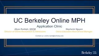 UC Berkeley Online MPH Application Clinic 3 26 24