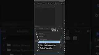 Set Default Transition Faster   Adobe Premiere Pro Tutorial Youtube