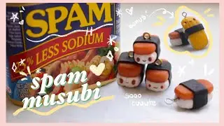 Tutorial: Kawaii Spam Musubi Polymer Clay Charm + Tamago Egg Sushi DIY How To Miniatures