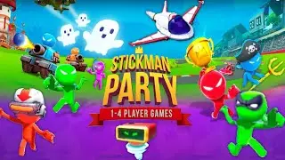 The Stickman MINIGAMES - New Version Gameplay 1234 Player Games Stickman Party 2023
