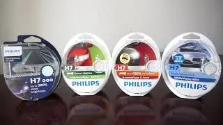 Philips RacingVision GT200, LongLife EcoVision, X-tremeVision G-Force, WhiteVision Ultra