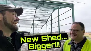 New Shed Gets Bigger! Cows Escape! Swisspearl Roof Sheets Arrive!