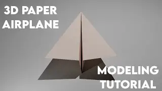 blender tutorial-modeling 3d paper airplane in blender 3 in less than 2 minutes