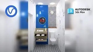 3Ds Max Bathroom Modeling Tutorial #1 Interior Design