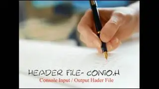 Lecture  9 Header File  Conio h Part  1