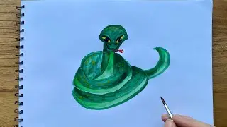 Как нарисовать ЗМЕЮ