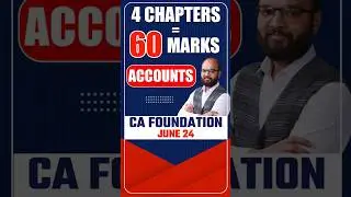 4 Chapters = 60 Marks in Accounts | CA Foundation Jan 2025 | CA Fond A/C Imp. Chapters 
