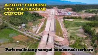 pantauan udara tol Padang sicincin sudah mulai pengecoran dasar jalan