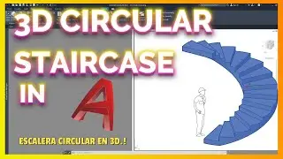 How to create a 3D Circular Staircase in AutoCAD in less than 5 minutes!