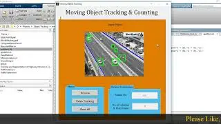 MATLAB code of Moving object detection and Counting from traffic Video