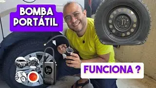 COMPRESSOR DE AR PORTÁTIL PARA PNEU FURADO ELETRICO VALE A PENA? TESTADO