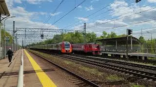Собрались в одном месте ЭТ2М-111, ЭС2Г-091+090, ВЛ10у-179 с контейнерным и ЭТ2М по IV пути