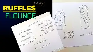 Draw Different Types RUFFLES(frills) 👗|| How Draw to FLOUNCE ✏️ || Fashion illustration #ruffles