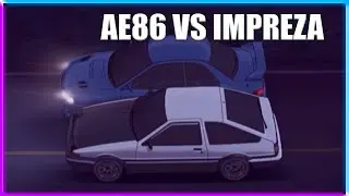 Initial D - AE86 VS IMPREZA [HIGH QUALITY]