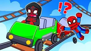 Cart Ride Disasters With Spiderman & Miles!