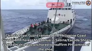 China and Philippine ships collide in South China Sea