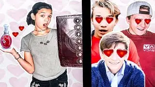 Rykel makes a boyfriend! LOVE POTION FAIL! Magic Spell Book Episode 2