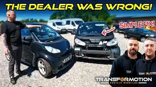 IF WE CAN FIX THIS DEALERS CAR - HE’ll GIVE US A FREE SMART CAR!? (FT. SHIFTING METAL)