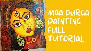 Tutorial : Maa Durga step by step//maa durga face drawing  ( part - 2 )