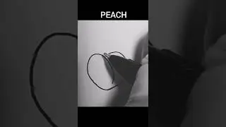 drawing peach fruit simple 