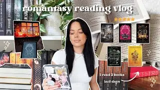 ROMANTASY READING VLOG 📖🌛I read 5 books in 6 days, continuing series, & a new release