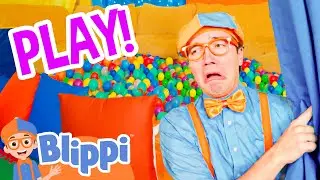 Can Blippi Build an Indoor Playground? | Ball Pit Fun with Friends | Educational Videos For Kids