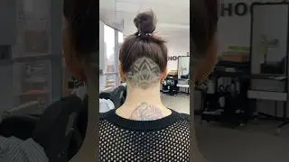 Как сделать рисунок на волосах / Hair tattoo how to    #hairtattoo #барбер #barbertutorial
