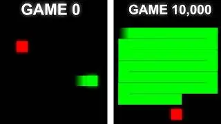 AI learns to play Snake game i made