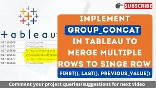 Convert multiple rows values to single row separated by comma in Tableau | Group_Concat in Tableau
