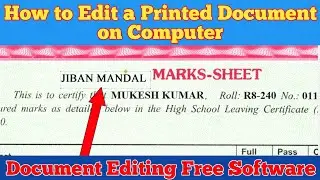 How to Edit a Printed Document on Computer