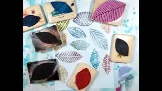 Handmade Foam Stamps - Leaf Shape
