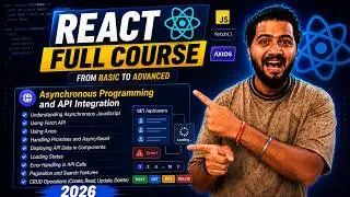 React API Integration Tutorial 2026 🚀 | Part -8 |  Fetch API, Axios, Async Await & CRUD Operations