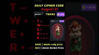 21 August hamster kombat daily cipher combo | Daily cipher hamster kombat today | 5 million coins