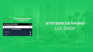 Menu Permissions / Ranks | RageUI | FiveM Scripts | Loockxy - LCK Shop