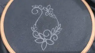 Floral Paisley Motif Embroidery Design for Dress (Hand Embroidery)
