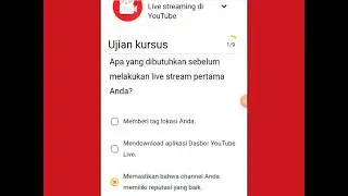 Kunci Jawaban Academy Creator ( Live streaming di YouTube )