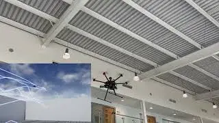 VIPS indoor positioning system tracking a drone