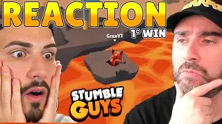 I REACT to GRAX's FIRST WIN on STUMBLE GUYS
