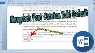 Cara Mengubah Font Catatan Kaki Default di Word